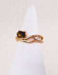 Vintage Wave Natural Gemstone S925 Ring - Tiger's Eye Gold