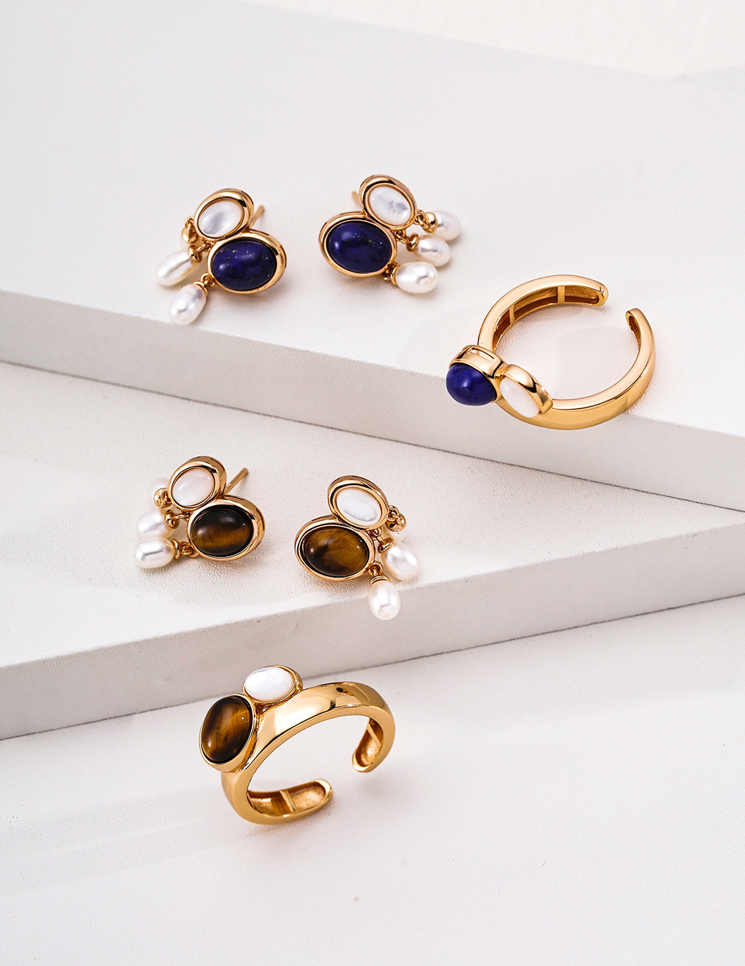Dual Gemstone Toi et Moi S925 Ring - Jewelry Set