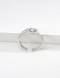 Fortune Knot Pavé Zirconia S925 Ring - Silver