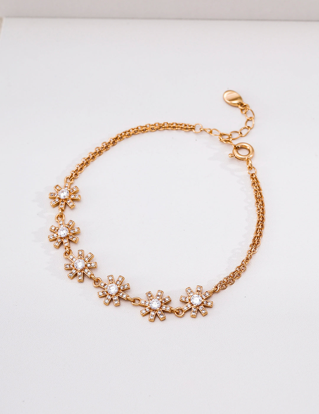 Eternal Snowflake Zirconia S925 Bracelet - Gold