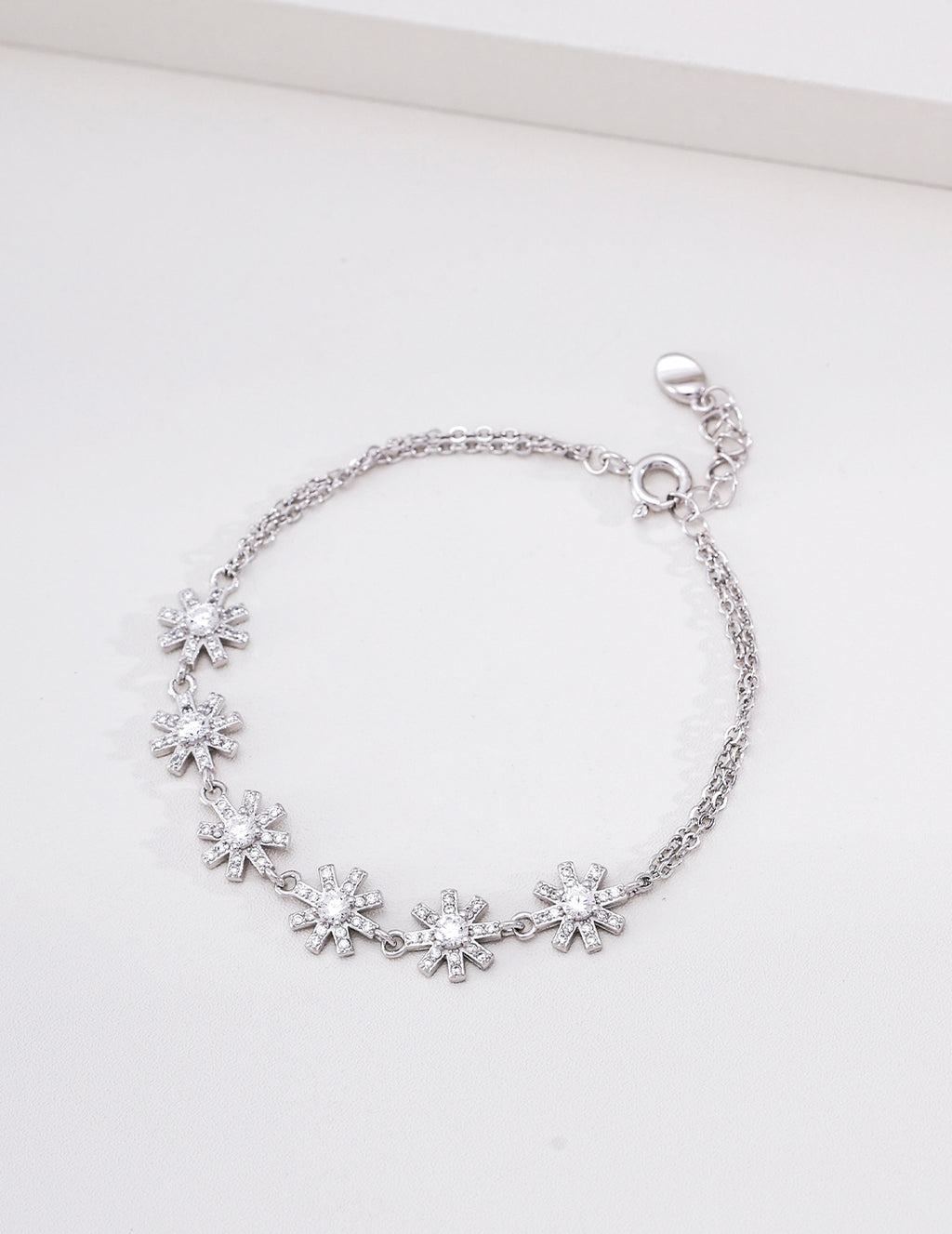 Eternal Snowflake Zirconia S925 Bracelet - Silver