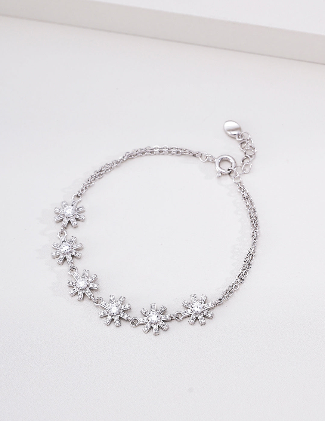 Eternal Snowflake Zirconia S925 Bracelet - Silver