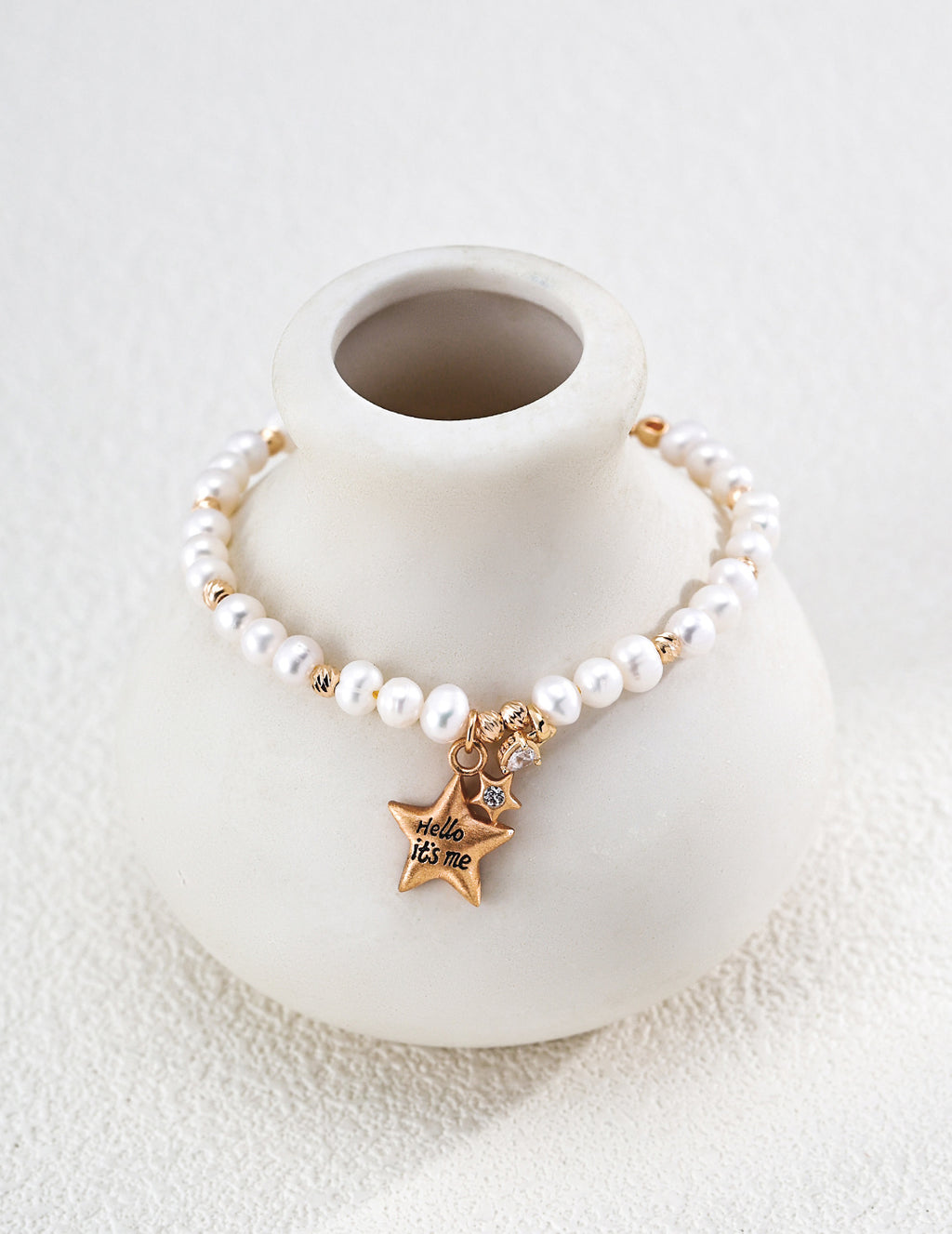 "Hello It's Me" Celestial Star Pearl S925 Bracelet - On Vase