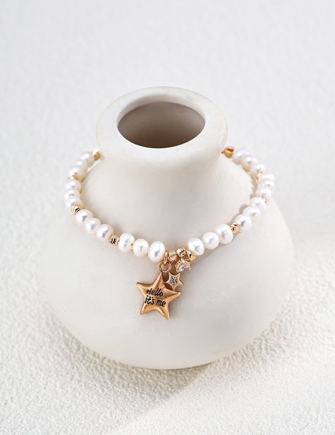"Hello It's Me" Celestial Star Pearl S925 Bracelet - On Vase
