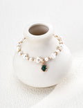 Molten Gold Malachite Pearl S925 Bracelet - On Vase
