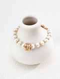 Celestial Fortune Wheel Pearl S925 Bracelet - Gold