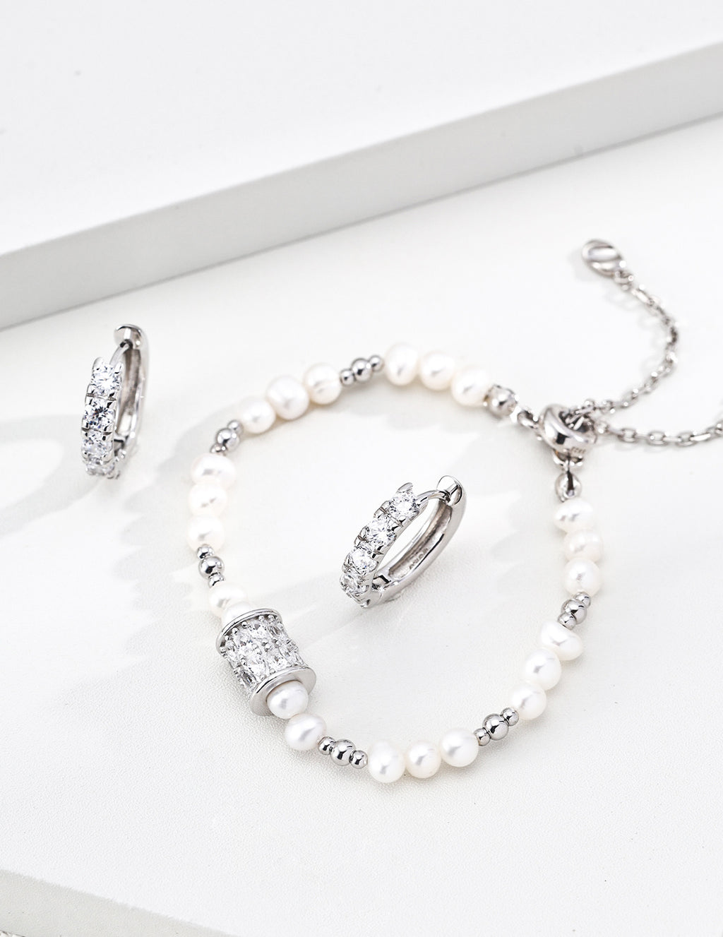 Spinning Fortune Barrel Pearl S925 Bracelet - Jewelry Set