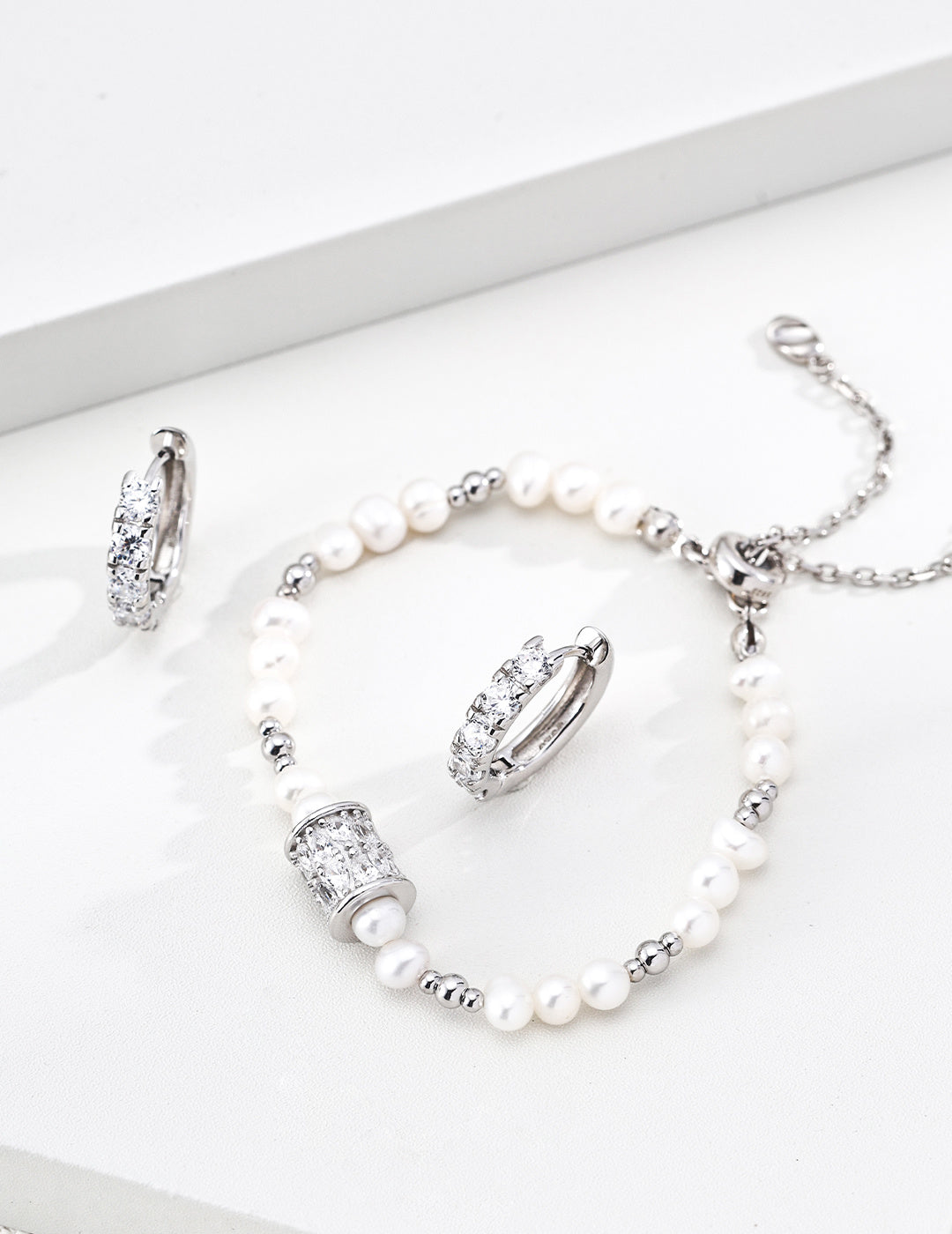Spinning Fortune Barrel Pearl S925 Bracelet - Jewelry Set