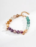 Tri-Color Crystal Harmony & Pearl S925 Bracelet - Flat View