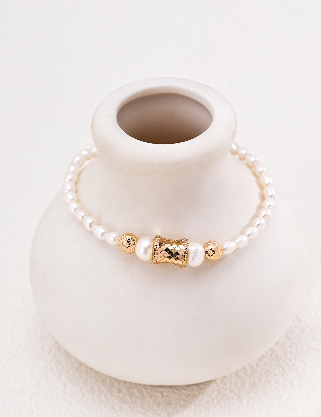 Fluted Corset Pearl S925 Necklace - Matching Suite Display