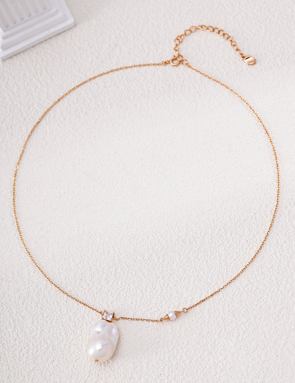 Asymmetric Baroque Pearl S925 Necklace - Full Strand