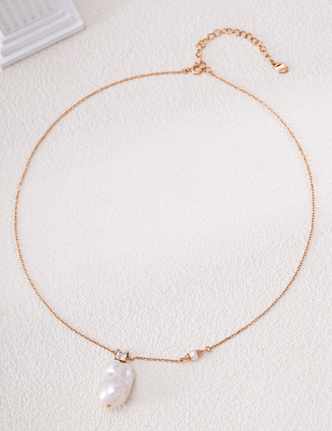 Asymmetric Baroque Pearl S925 Necklace - Full Strand