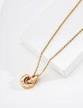 "Eternal Embrace" Interlocking Loop S925 Necklace - Gold