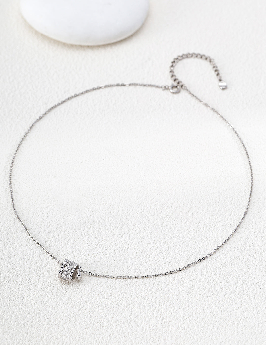 Vintage Fluted Barrel Star S925 Necklace - Silver