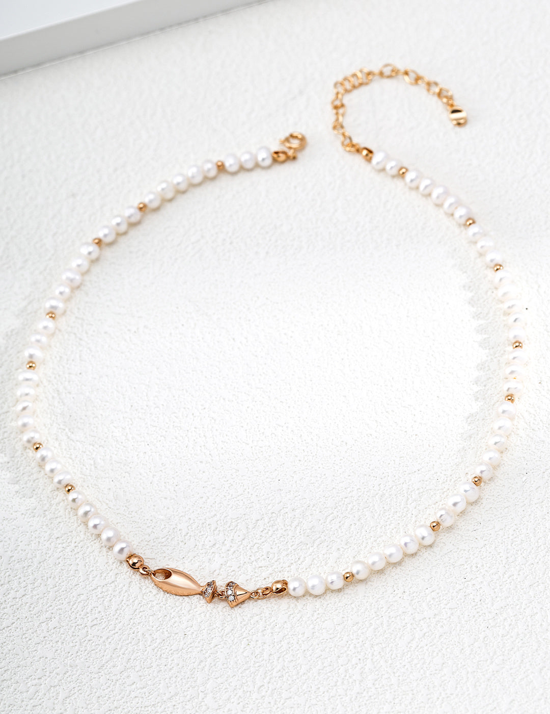 Sculptural Leaping Fish Pearl S925 Necklace - Gold