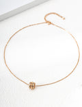 Celestial Fortune Wheel Barrel S925 Necklace - Gold