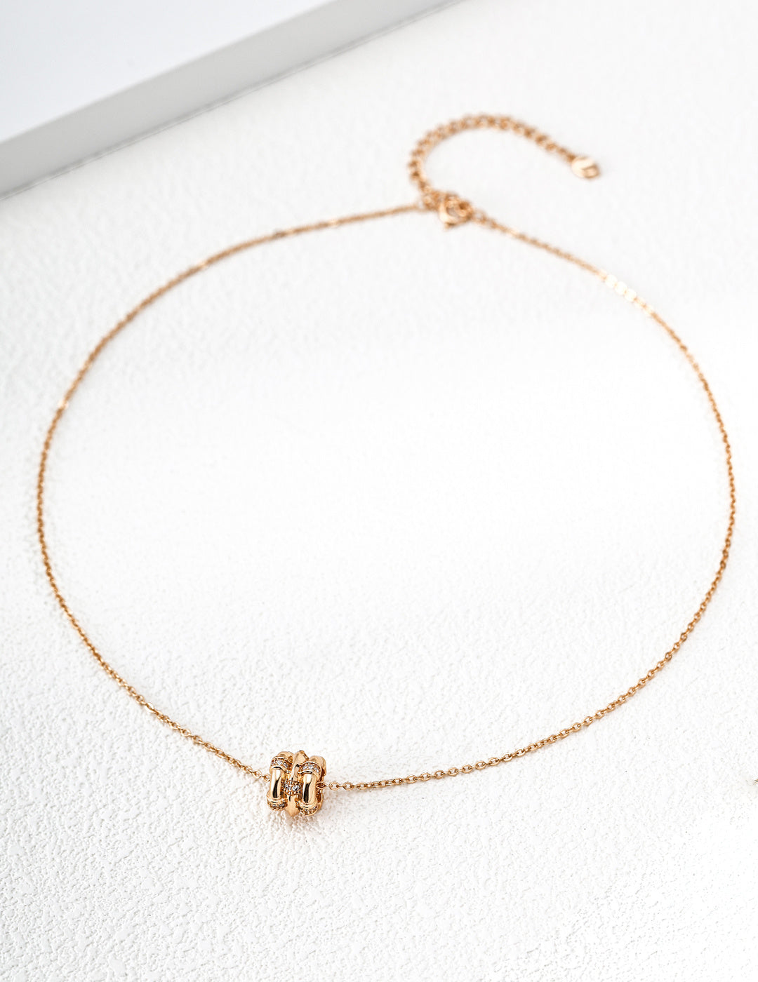 Celestial Fortune Wheel Barrel S925 Necklace - Gold