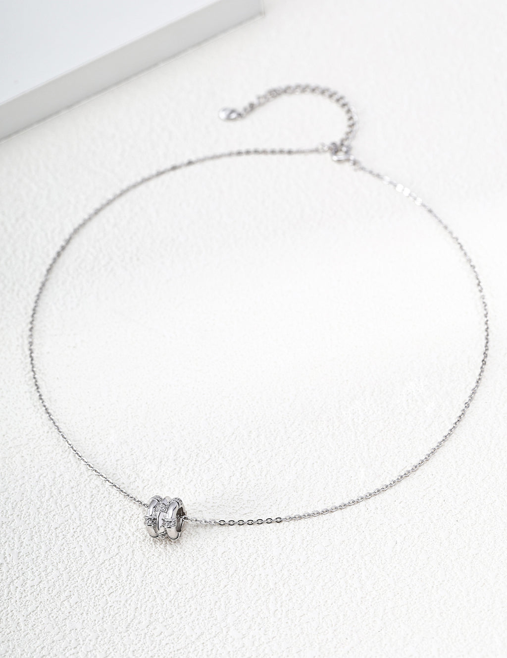 Celestial Fortune Wheel Barrel S925 Necklace - Silver
