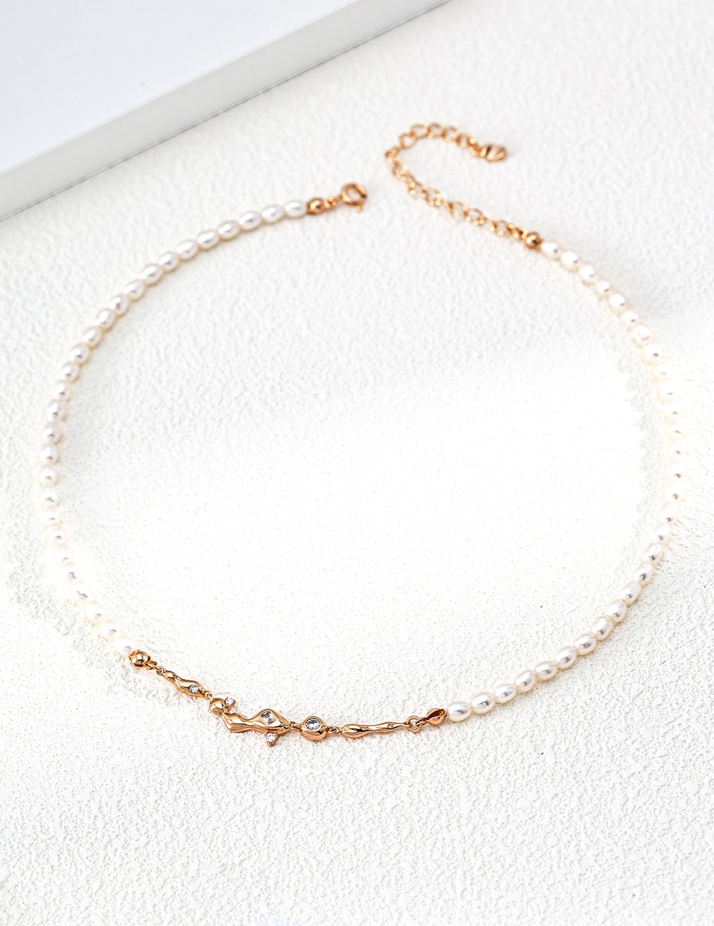 "Dreaming Galaxy" Liquid Pearl S925 Necklace - Gold