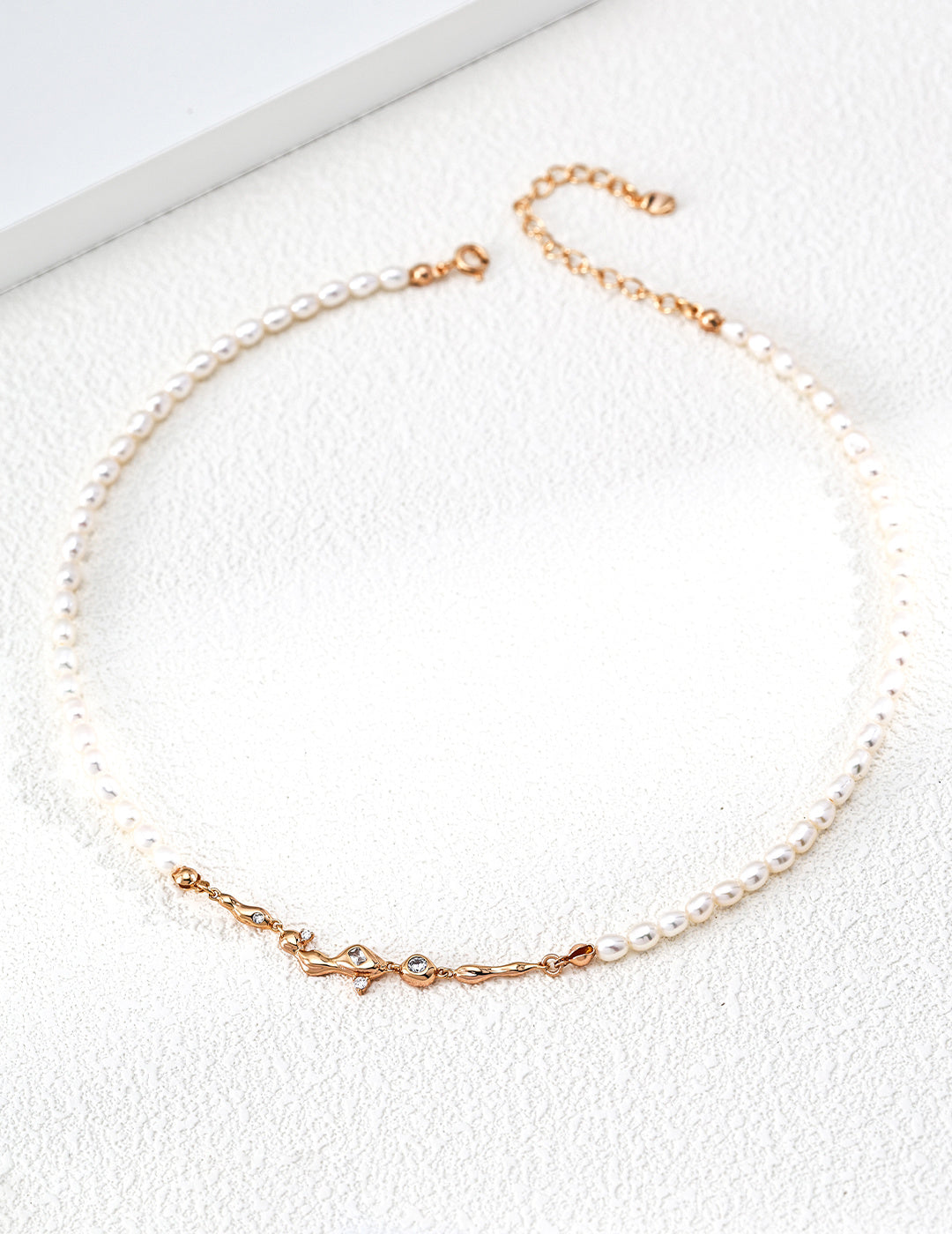 "Dreaming Galaxy" Liquid Pearl S925 Necklace - Gold