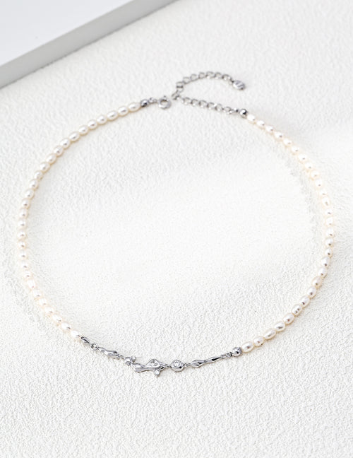 "Dreaming Galaxy" Liquid Pearl S925 Necklace - Silver