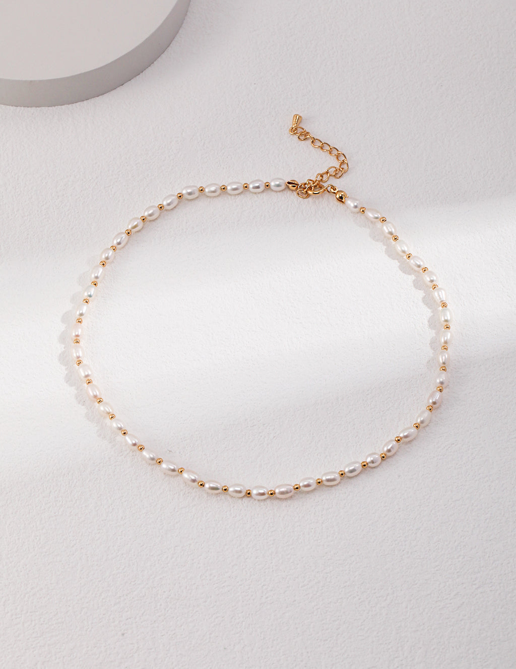 "Essential Layering" Pearl Choker - Flat Lay