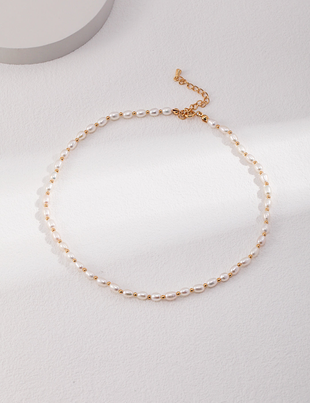"Essential Layering" Pearl Choker - Flat Lay